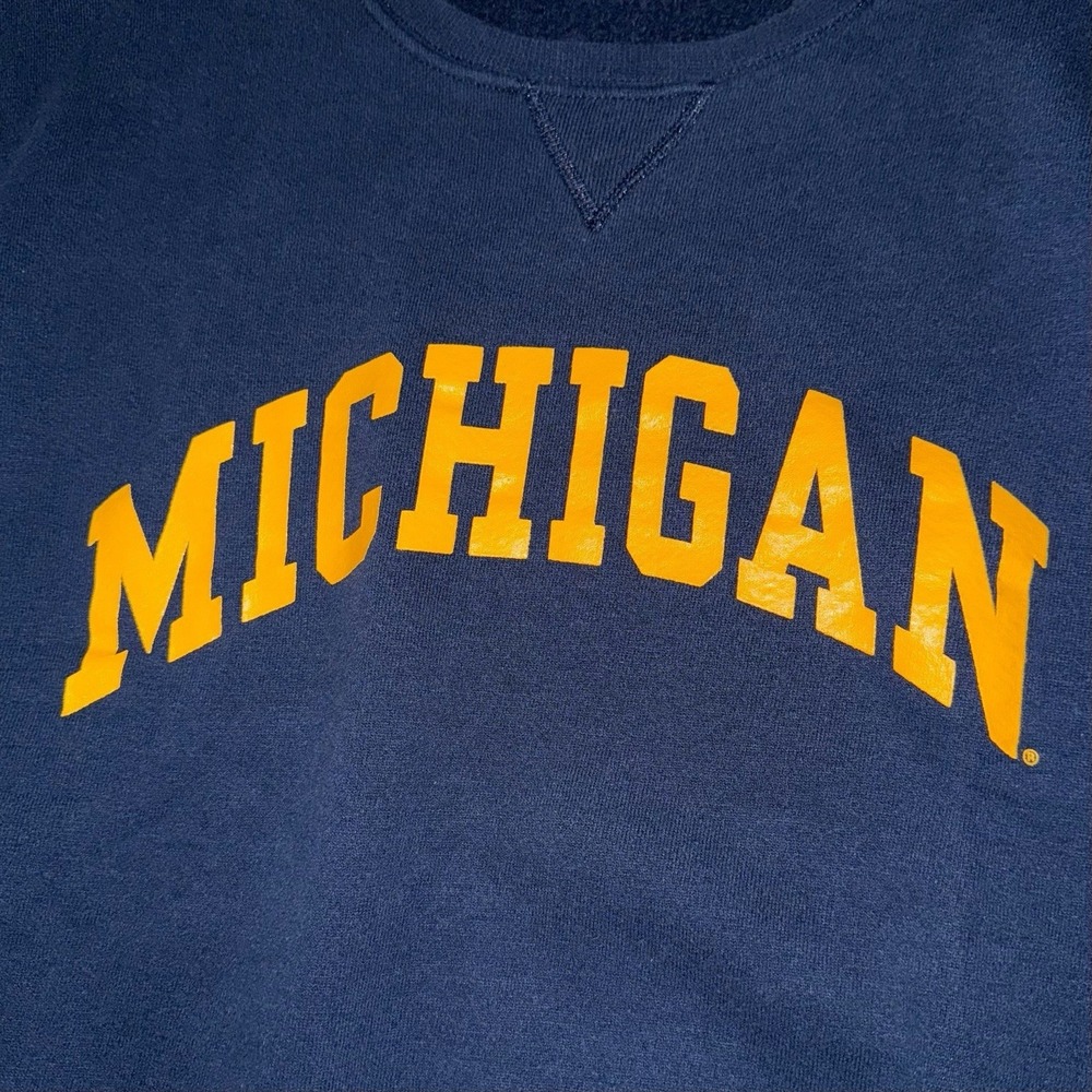 Vintage University‎ Michigan Sweatshirt 2XL Y2K RUSSELL Wolverine Crewneck